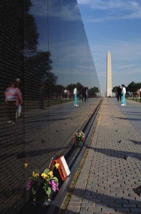 Flags and Wreath left at the Wall